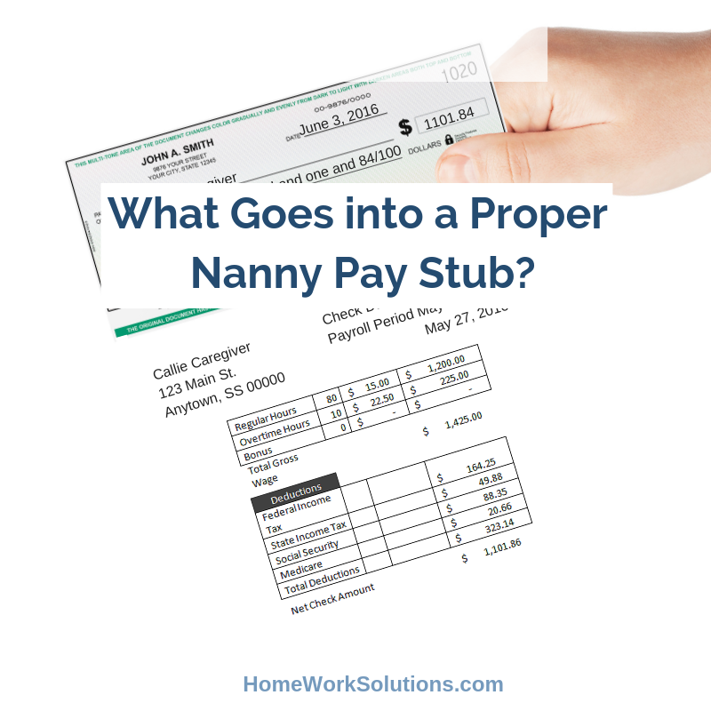 What Goes into a Proper Nanny Pay Stub?
